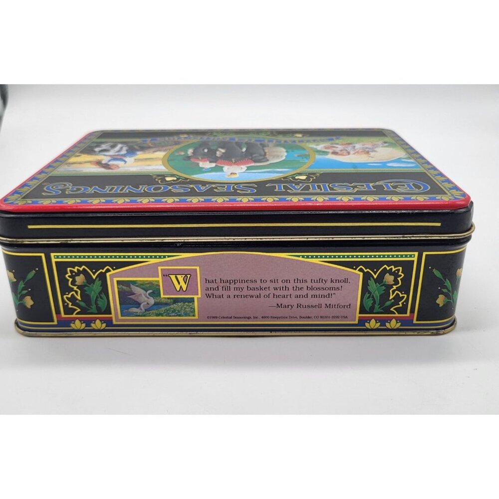 Celestial Seasoning VTG 90's Decorative Collectible Tin Tea Bag Container Empty - Picture 4 of 10